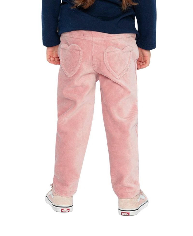 Baby Girls Stretch Velour Treggings Pale Dusty