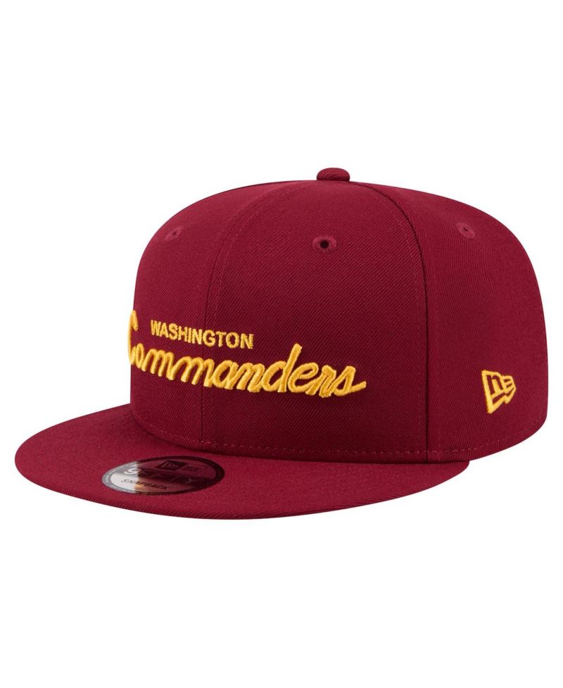 Men's Burgundy Washington Commanders Core Team Script 9FIFTY Snapback Hat