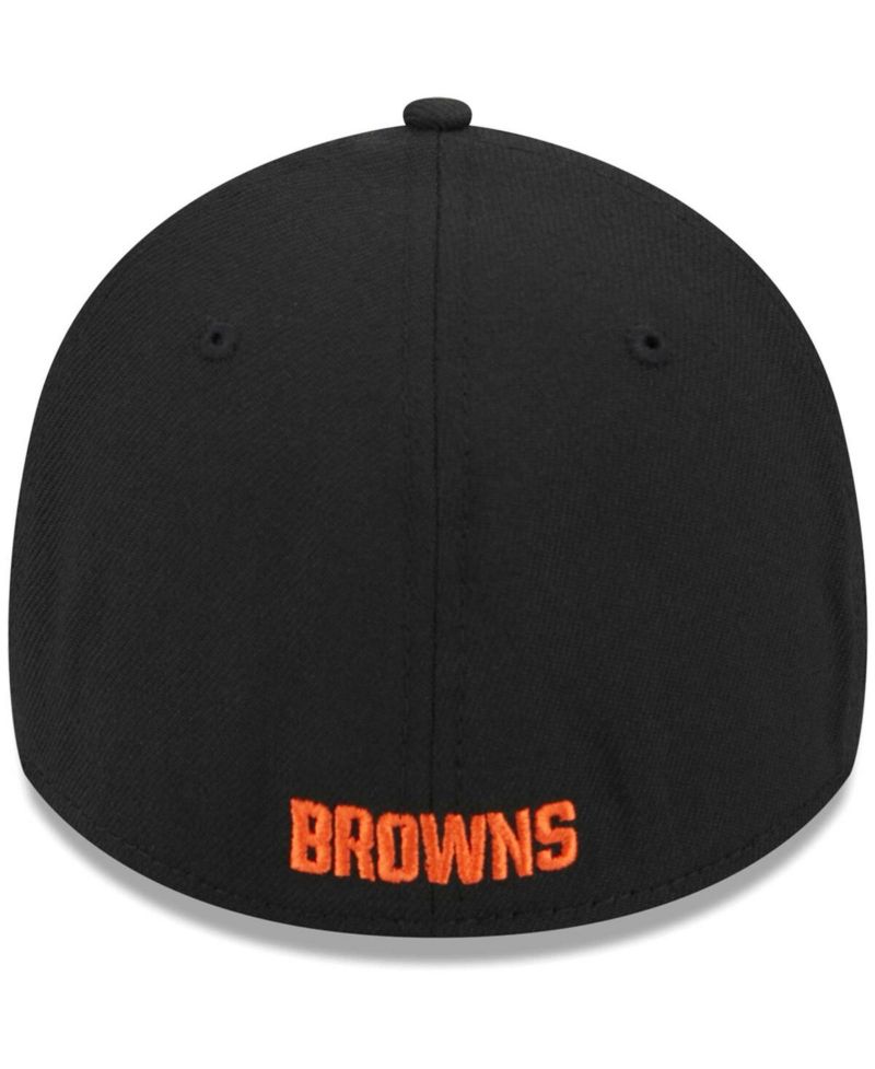Men's Black Cleveland Browns Main 39THIRTY Flex Hat