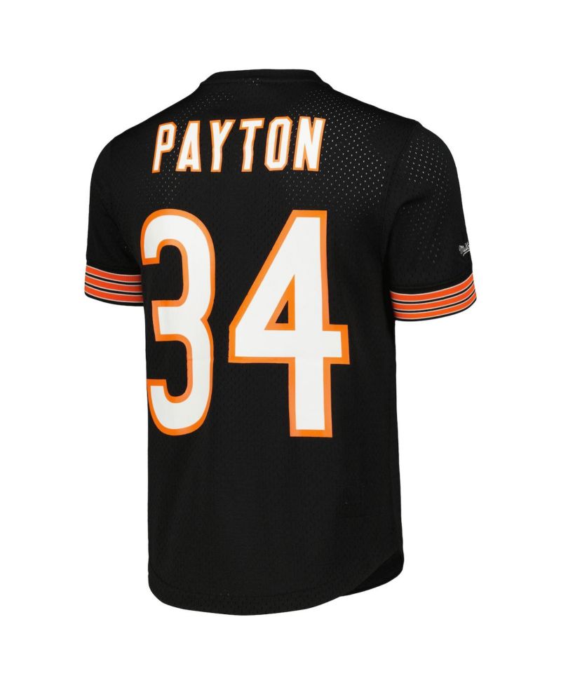 Men's Walter Payton Black Chicago Bears Retired Player Name and Number Mesh Top