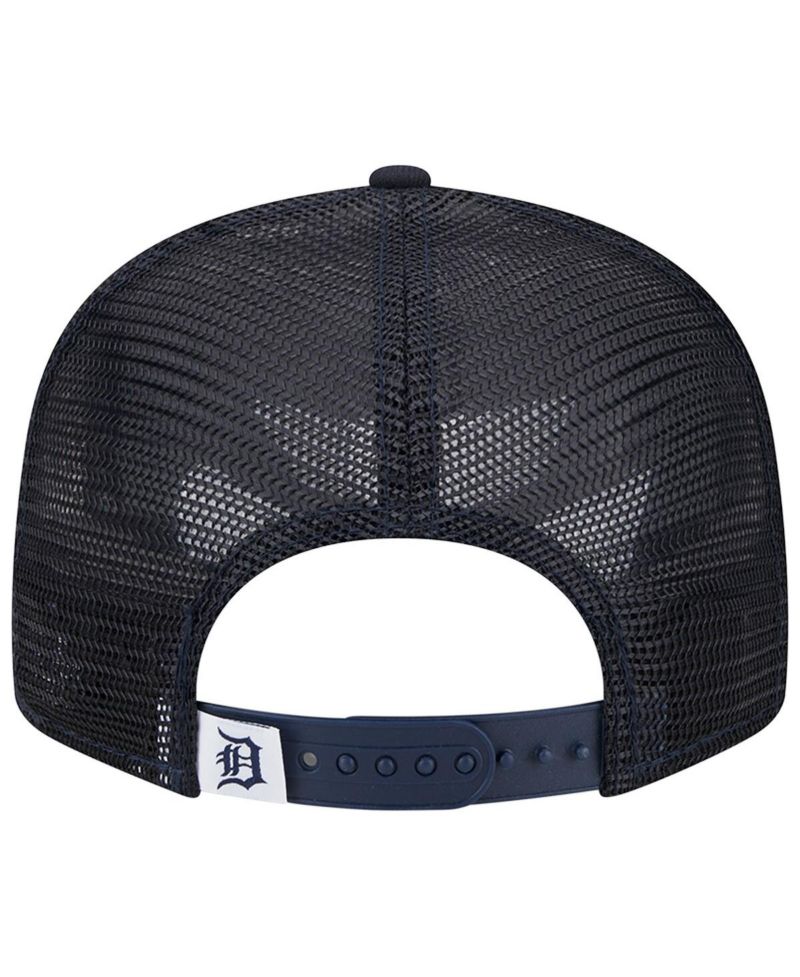 Men's Navy Detroit Tigers Team Color Trucker 9FIFTY Snapback Hat