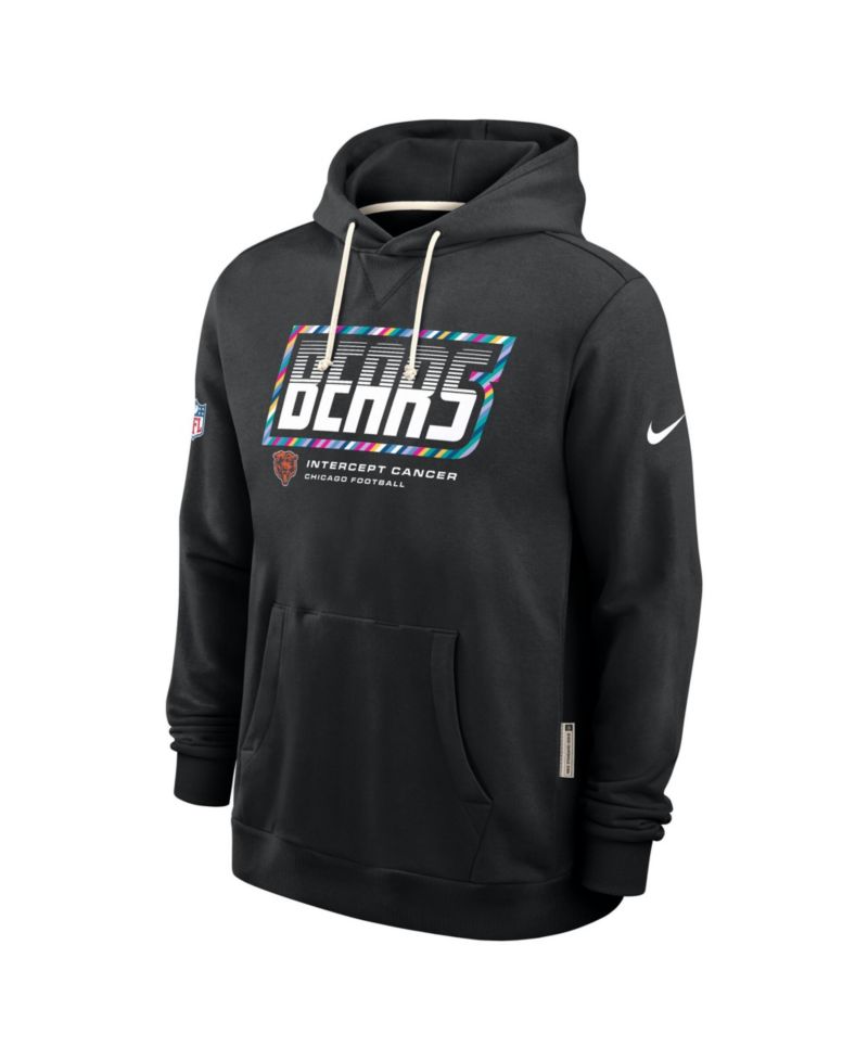 Men's Black Chicago Bears 2026 NFL Cruical Catch Sideline Dri-Fit Pullover Hoodie