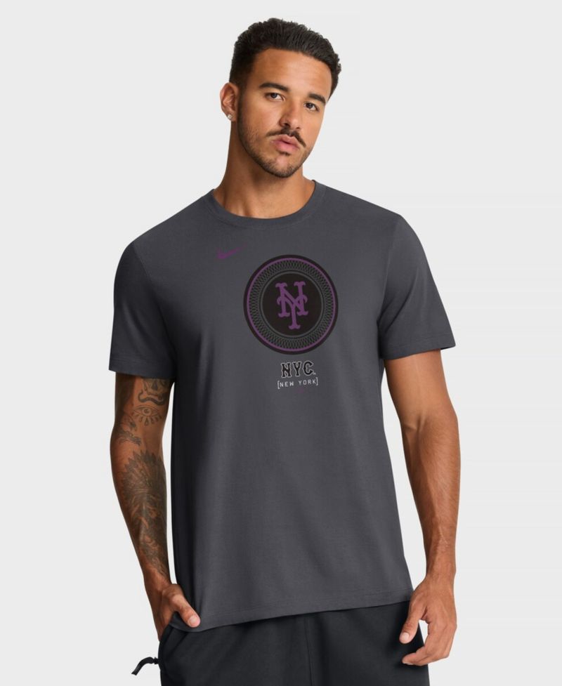 Men's Anthracite New York Mets City Connect Wordmark T-Shirt