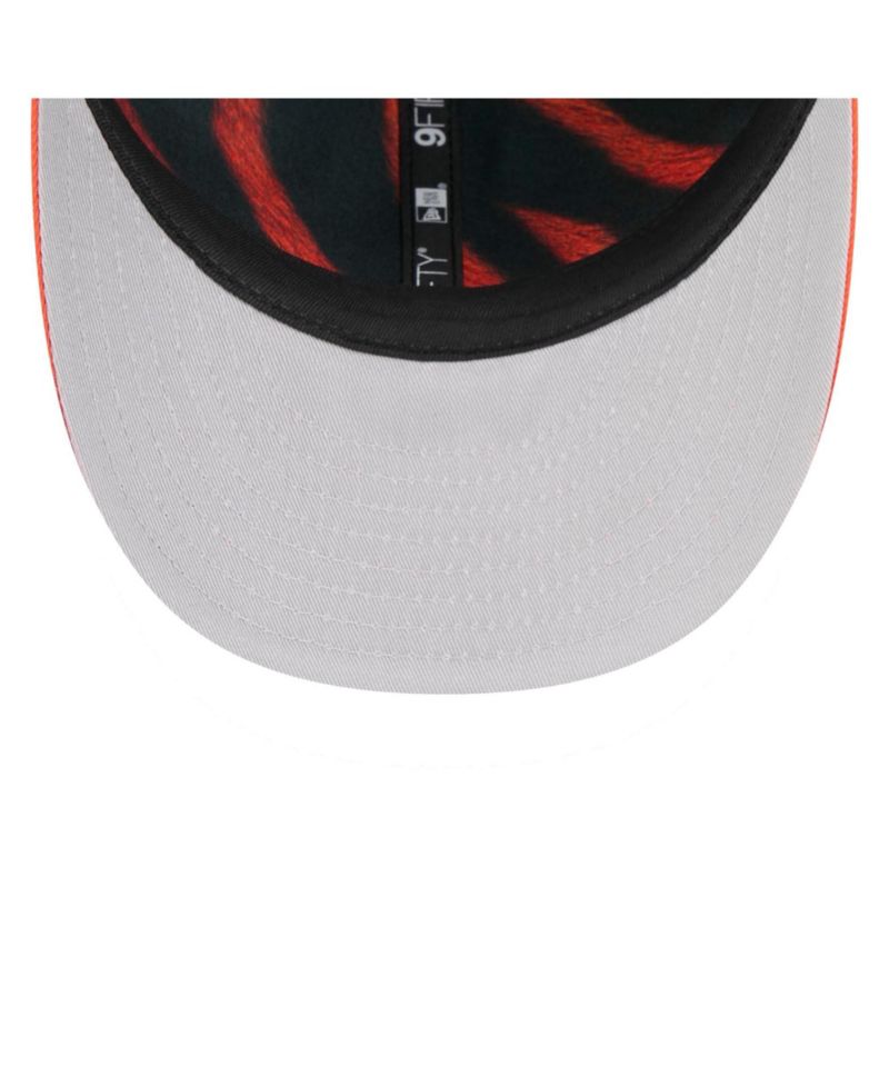 Men's Black/Orange Cincinnati Bengals 2026 NFL Draft On Stage Pre-Curved 9FIFTY Snapback Hat