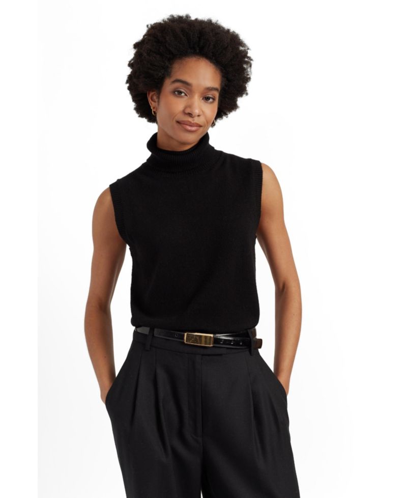 Women's Wool-Cashmere High-Neck Tank