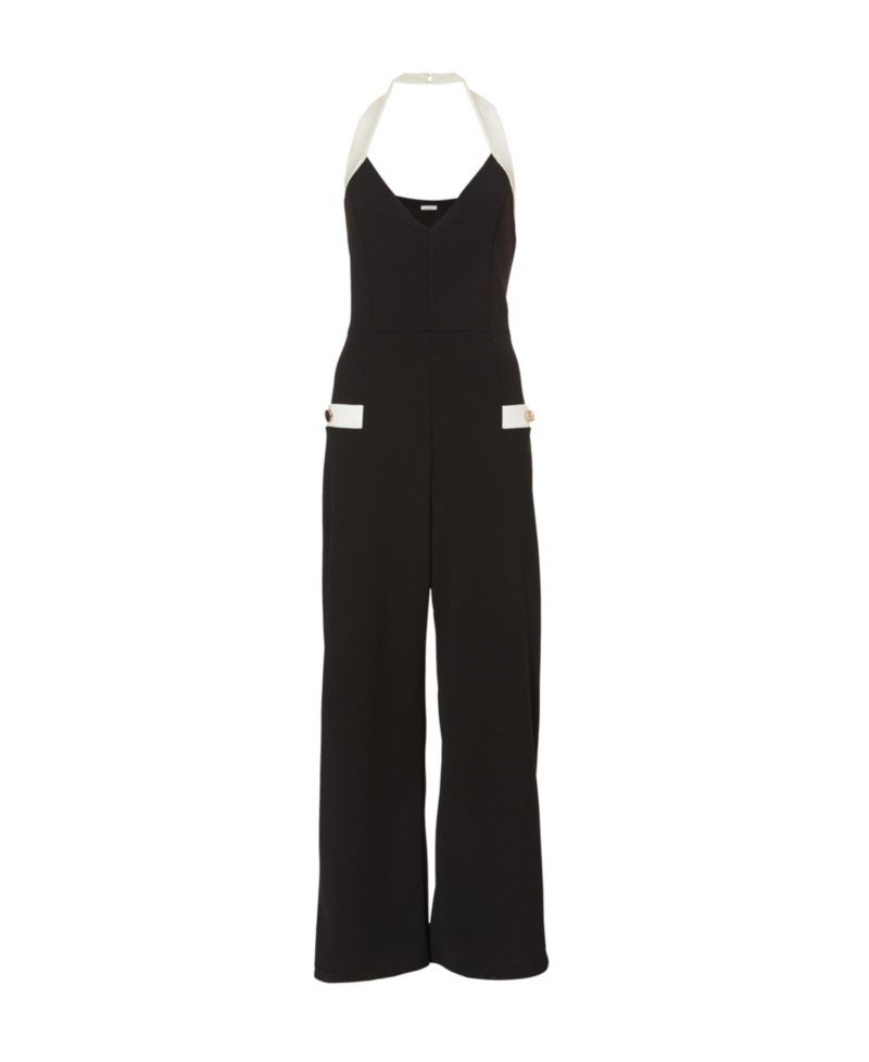 Women's Halterneck Jumpsuit - Black