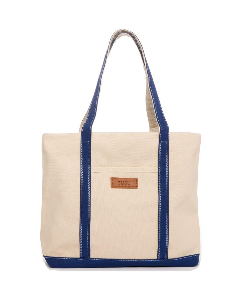 Women's Canvas Laptop Tote Bag Commuter Work Bag Everyday Shoulder Purse