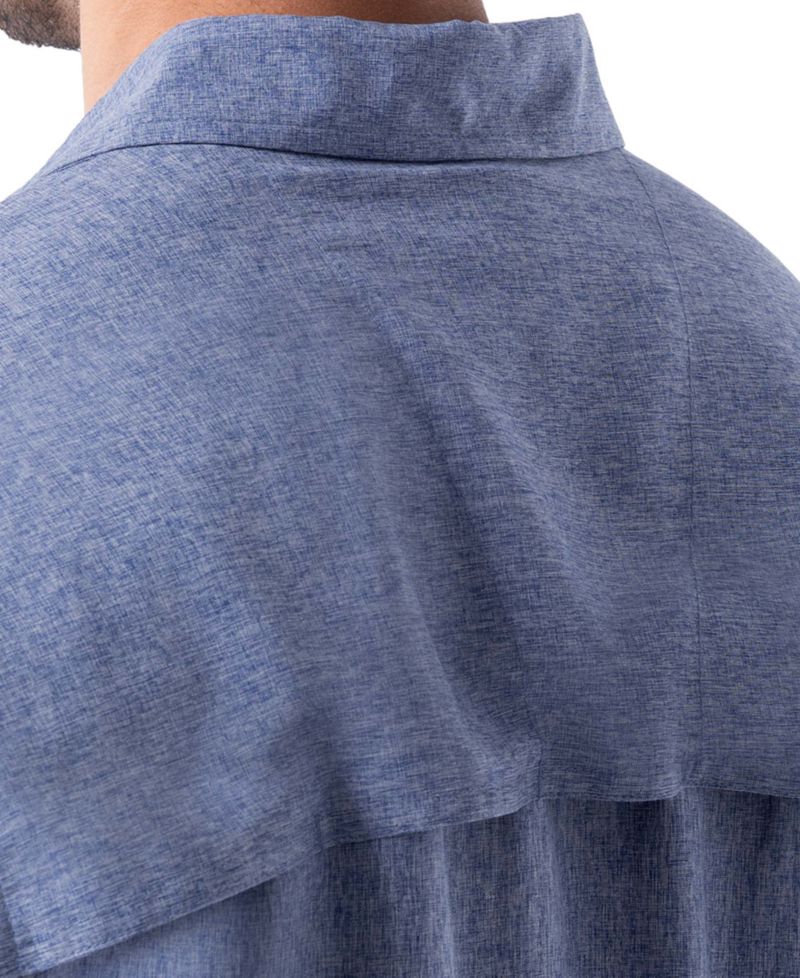 Men's Short Sleeve Heathered Fishing Shirt