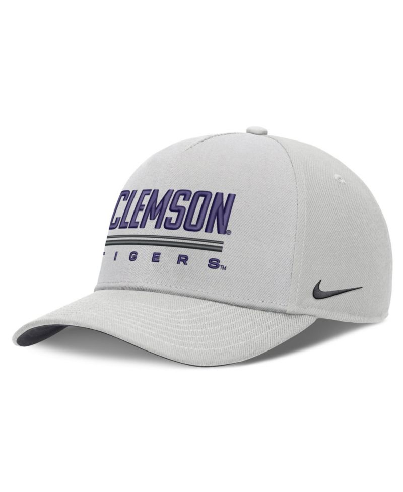 Men's Gray Clemson Tigers 2026 Sideline Dri-FIT Rise Adjustable Hat