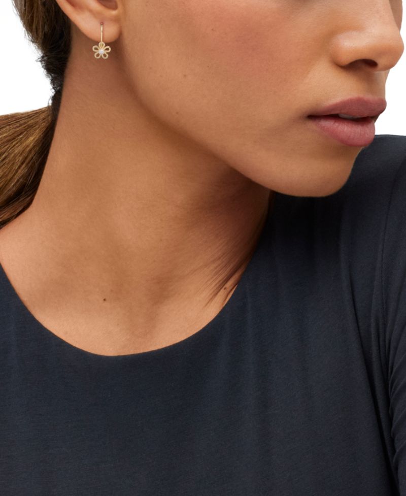 Cultured Freshwater Pearl (2.5-3mm) Earrings in 14k Yellow Gold-Plated Sterling Silver