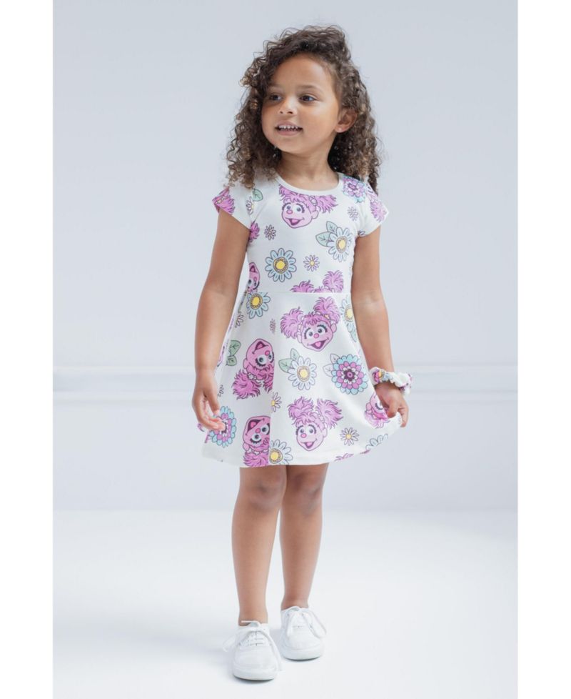 Baby Girls 2-Piece Skater Dress and Scrunchie Set