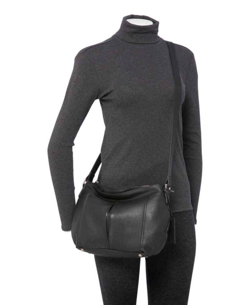 Women's Pebbled Scarlet Crossbody Hobo Bag