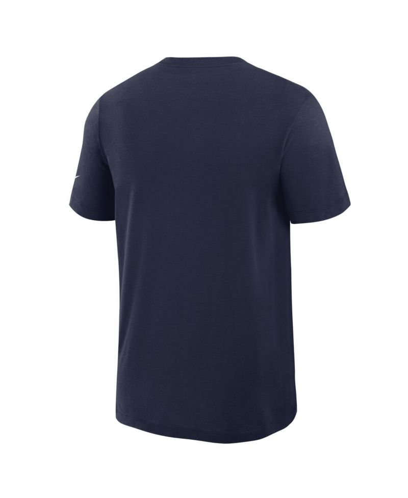 Men's Navy Dallas Cowboys Left End Run Slub Performance T-Shirt