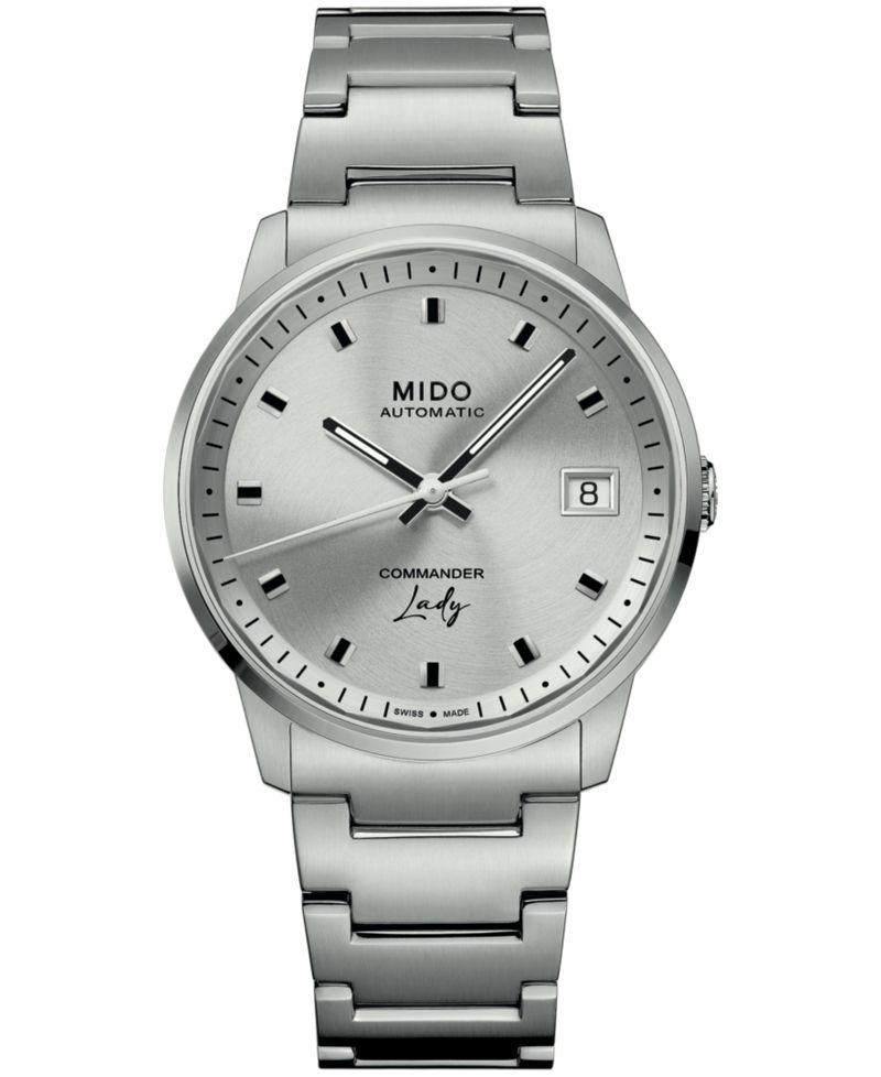 Women's Swiss Automatic Commander Lady Stainless Steel Watch 34mm