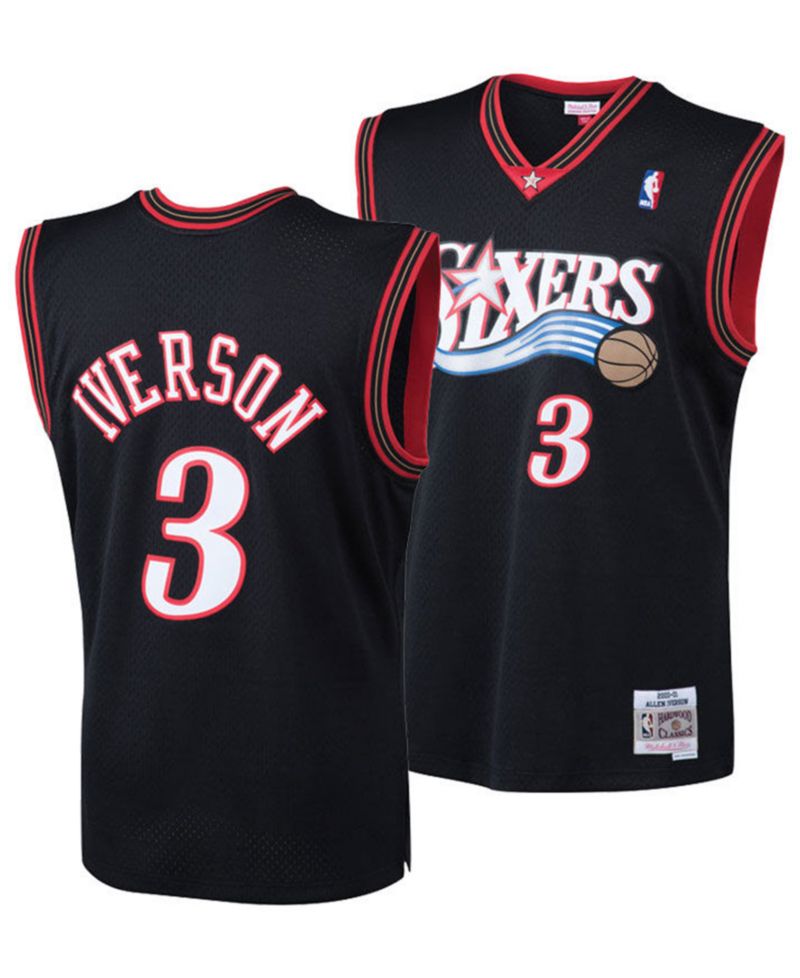 Big Boys Allen Iverson Philadelphia 76ers Hardwood Classic Swingman Jersey