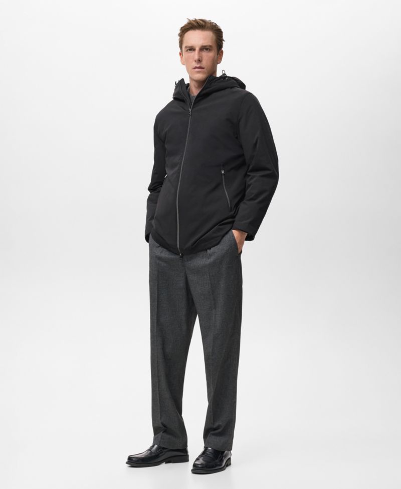Men's Water-Repellent Hooded Parka