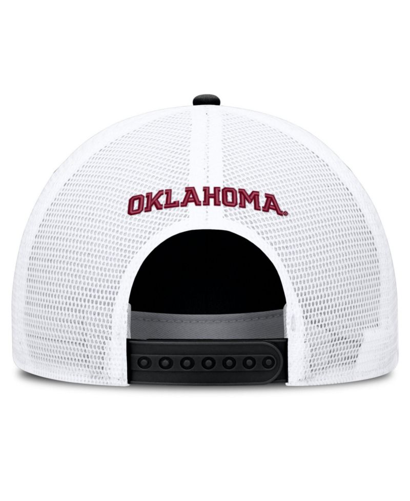Men's and Women's Black Oklahoma Sooners 2026 On-Field Gameday Rope Trucker Adjustable Hat