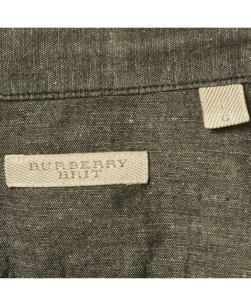 Men's Brit Dark Grey Cotton Blend Button Front Shirt