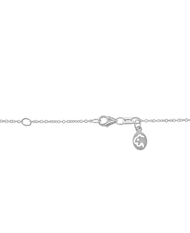 EFFY® Lab Grown Diamond Emerald- & Round-Cut Pendant Necklace (2-1/8 ct. t.w.) in 14k White Gold, 17" + 1" extender