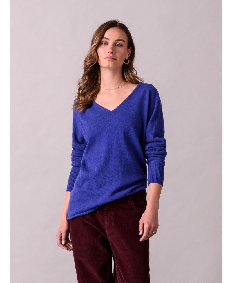 Women's Geelong Wool Slouch V-Neck Sweater