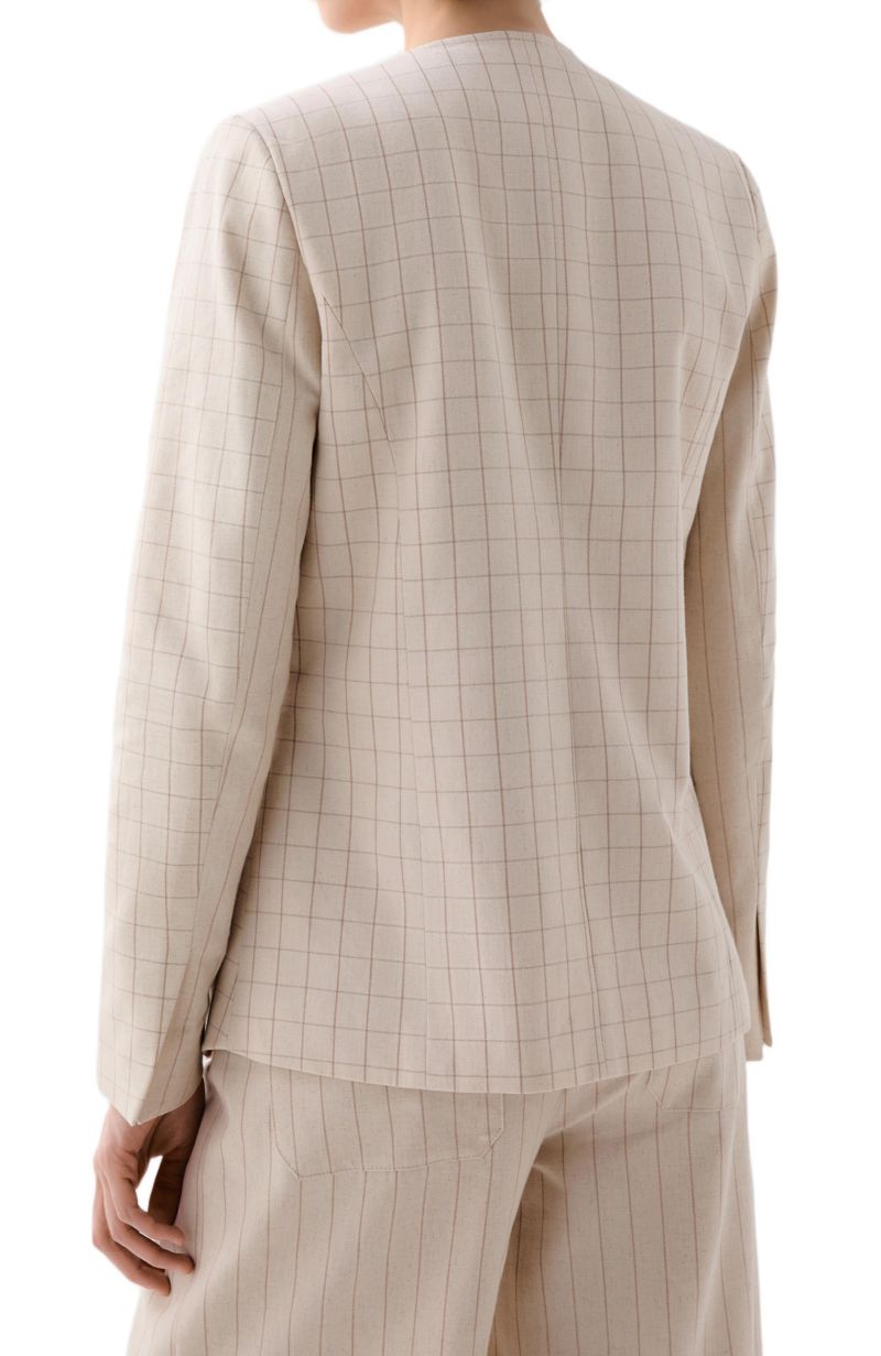 Women's Stripes Check Blazer