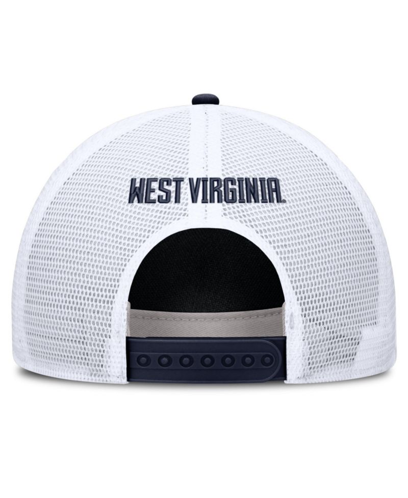 Men's and Women's Navy West Virginia Mountaineers 2026 On-Field Gameday Rope Trucker Adjustable Hat