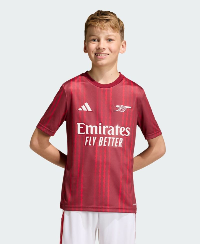 Big Boys and Girls Red Arsenal 2025/26 Pre-Match Training Jersey