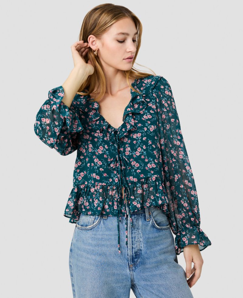 Women's Marina Tie-Front V-Neck Top
