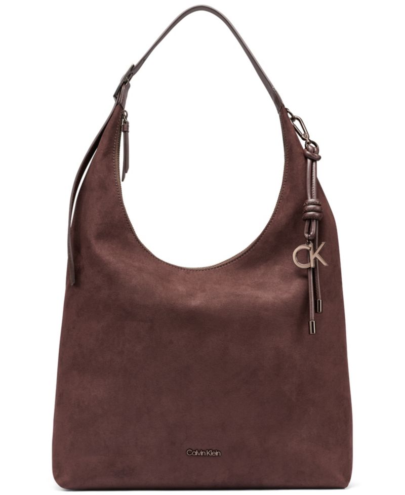 Erina Faux Suede Large Hobo Handbag