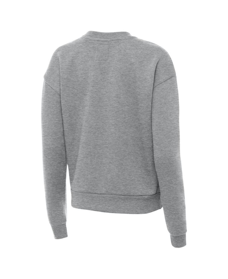 Women's Heather Gray Baltimore Ravens Victory Pullover Sweatshirt