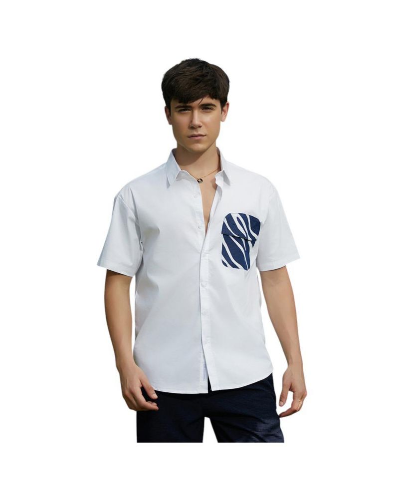 Men's Zebra-Block Shirt