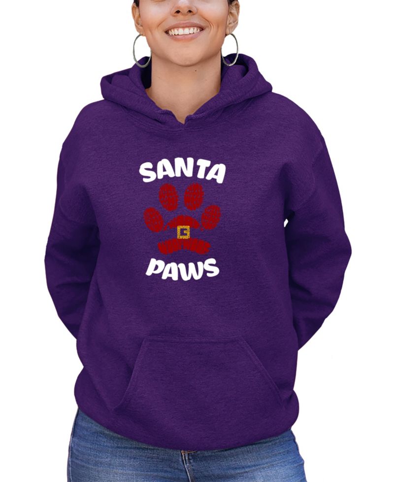 Women's Santa Paws Word Art Long-Sleeve Sweatshirt