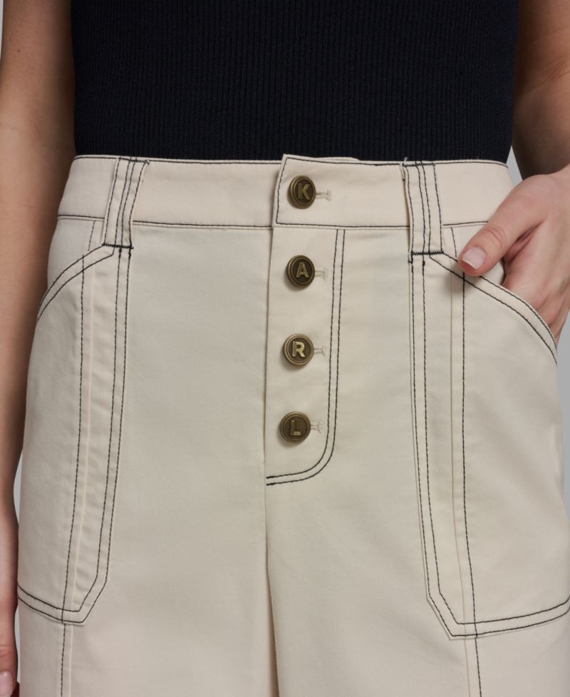 Women's Contrast Stitch Ankle Pants