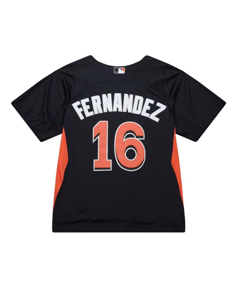 Men's Jose Fernandez Black Miami Marlins Authentic Batting Practice Jersey