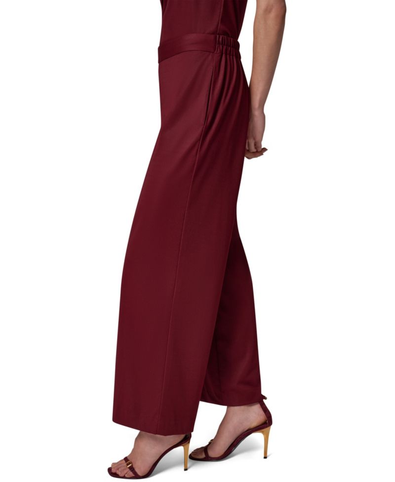 Women's Wide-Leg Pull-On Elastic-Waist Knit Pants