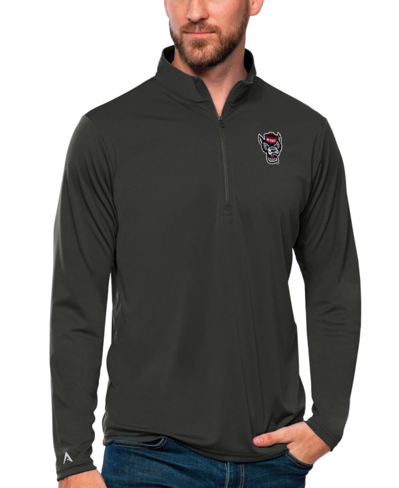 Men's Charcoal NC State Wolfpack Tribute Quarter-Zip Sweatshirt