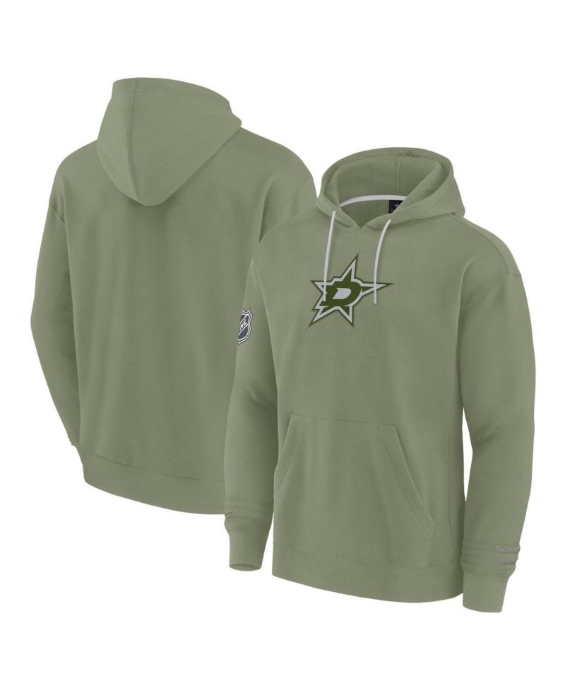 Men's Olive Dallas Stars Elements Pace Pullover Hoodie