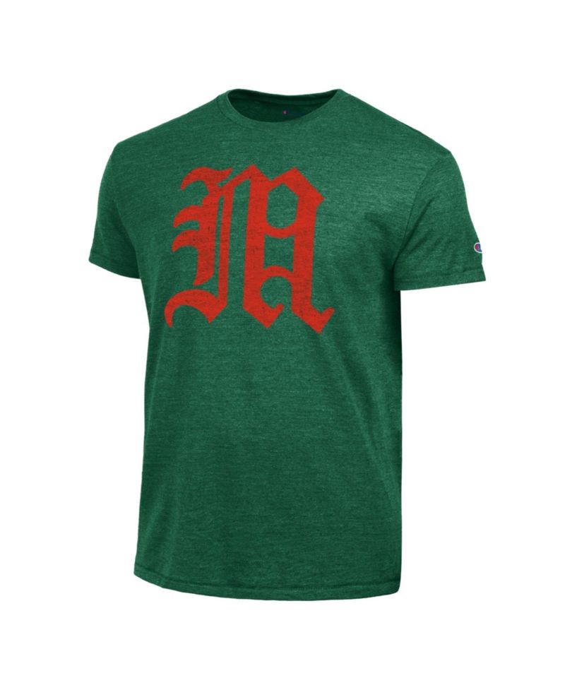 Men's Green Miami Hurricanes Triumph Tri-Blend T-Shirt