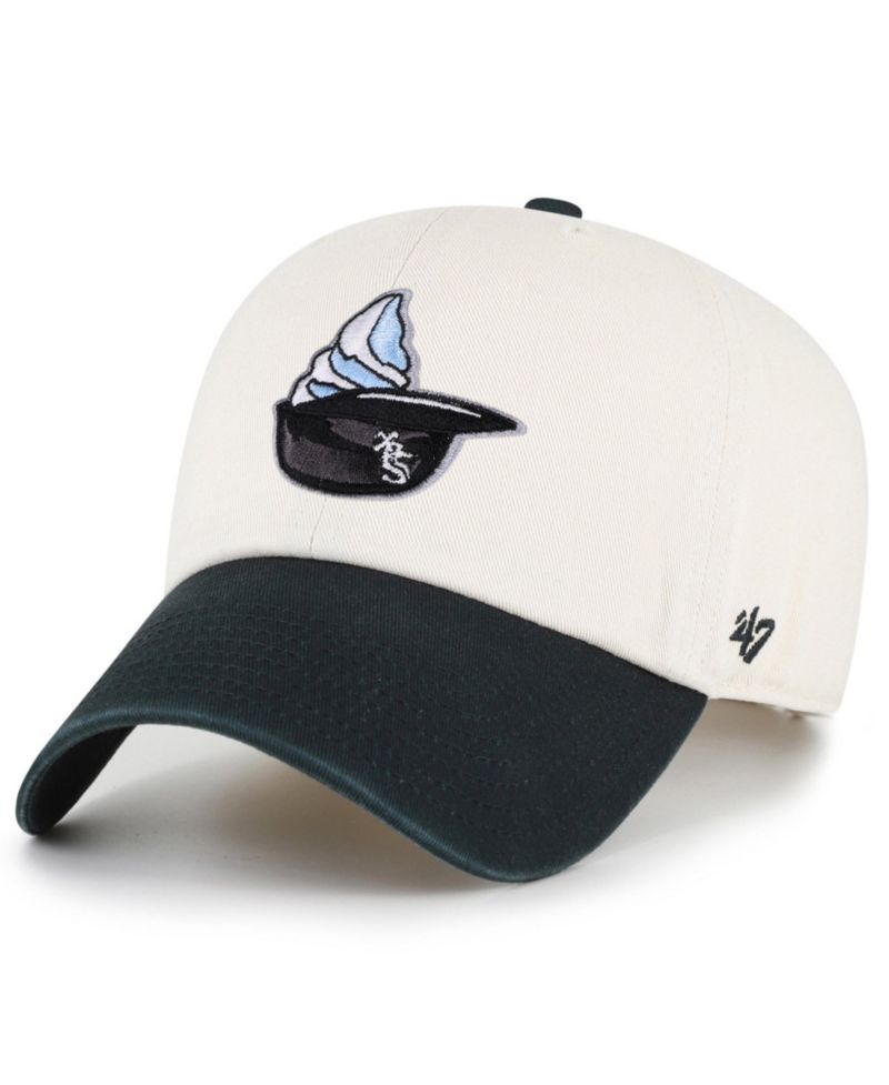 Men's Natural Chicago White Sox Single Swirl Ice Cream Helmet 2.0 Clean Up Adjustable Hat