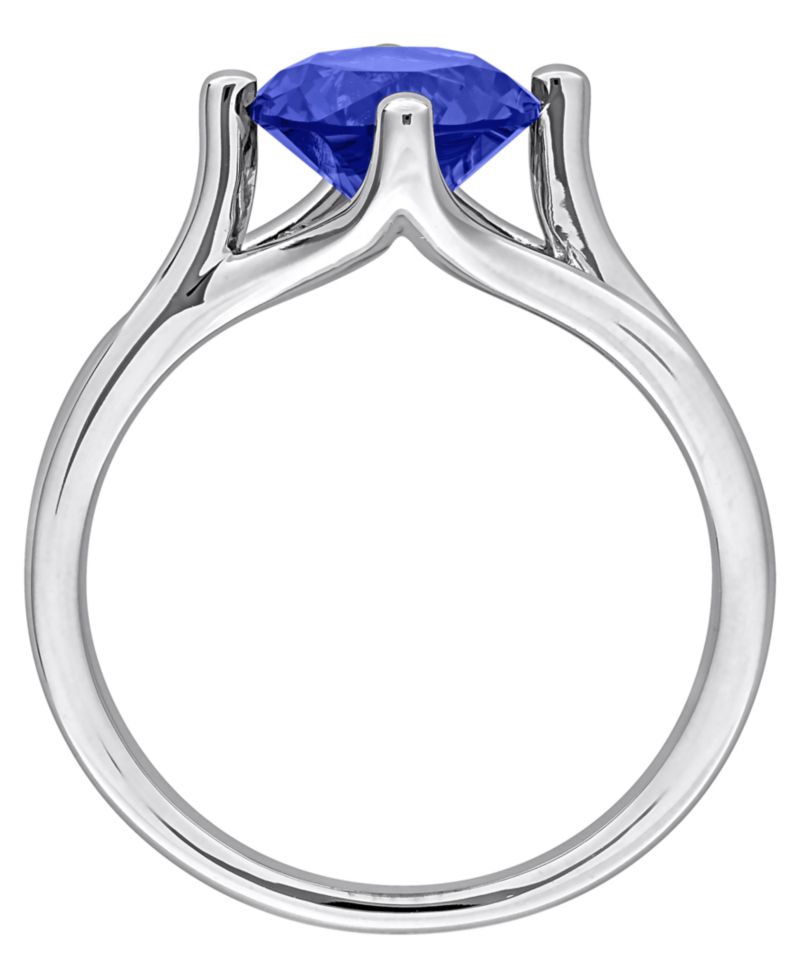 Lab Grown White Sapphire (2 ct. t.w.) Ring in Sterling Silver (Also Available in Ruby & Blue Sapphire)