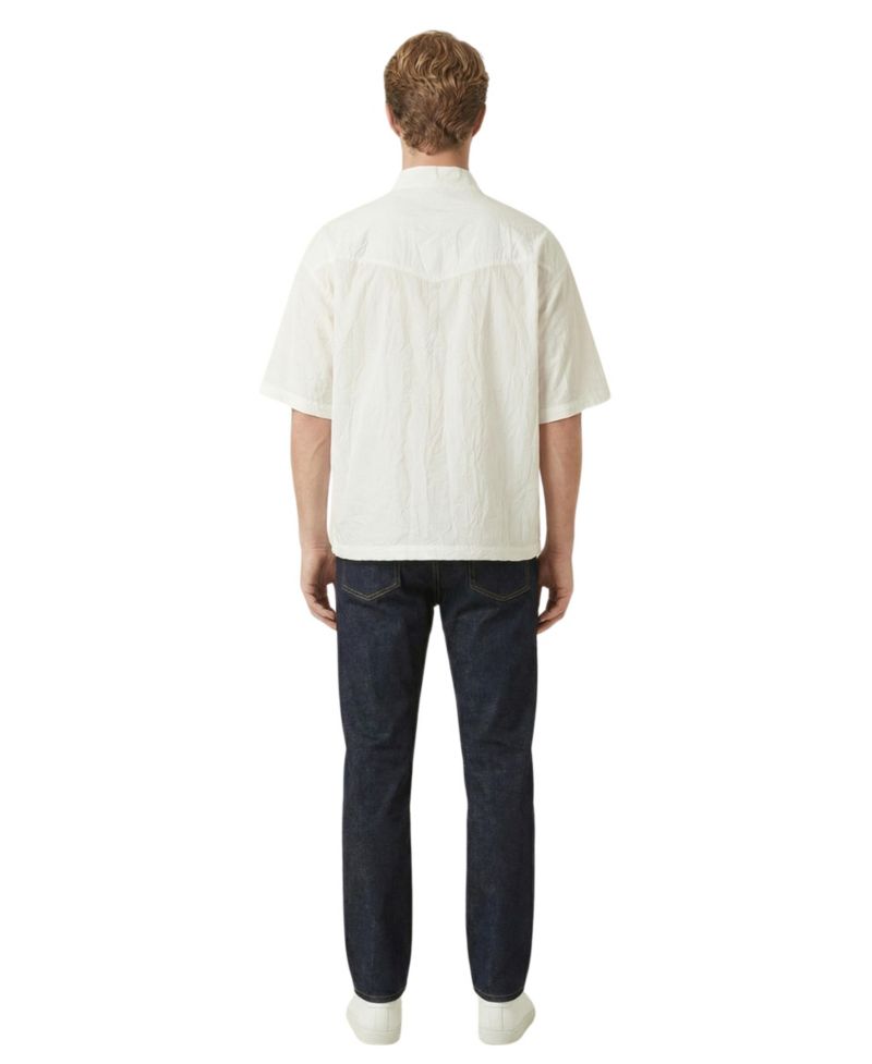 Men's Short Sleeve Stand-Collar Dual-Pocket Shirt