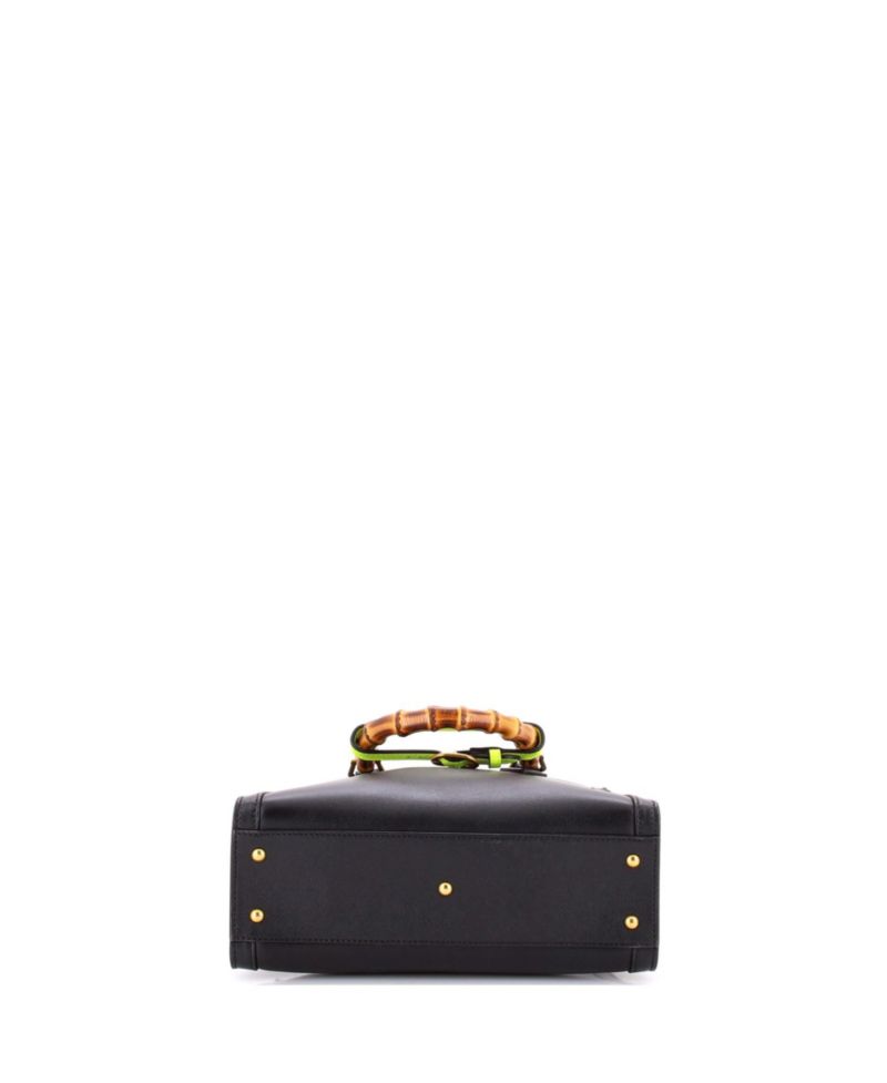 Small Diana NM Bamboo Handle Tote Leather