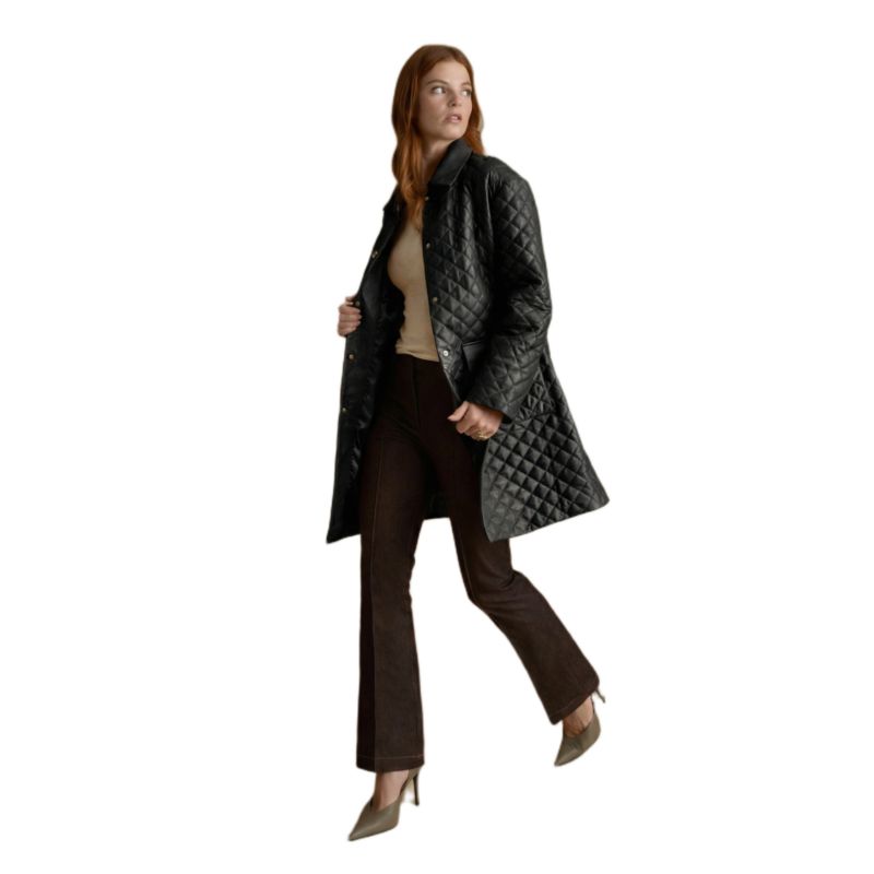 Women's Holland Quilted Leather Coat