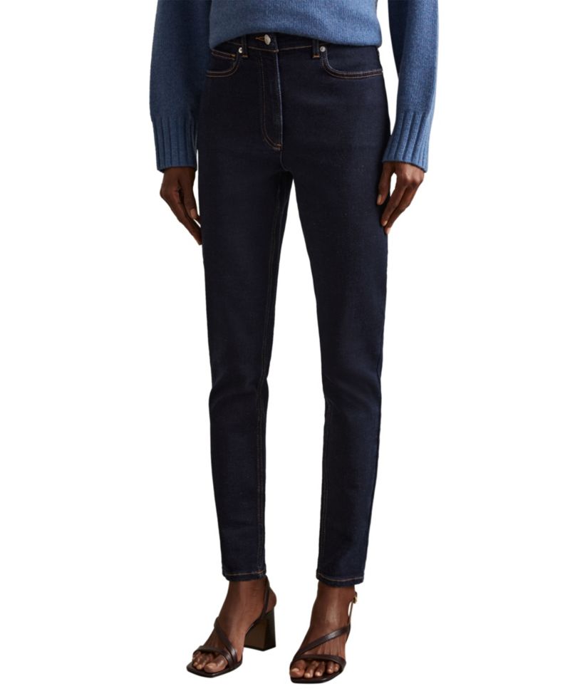 Petite Hattie High-Waisted Dark Rinse Jeans
