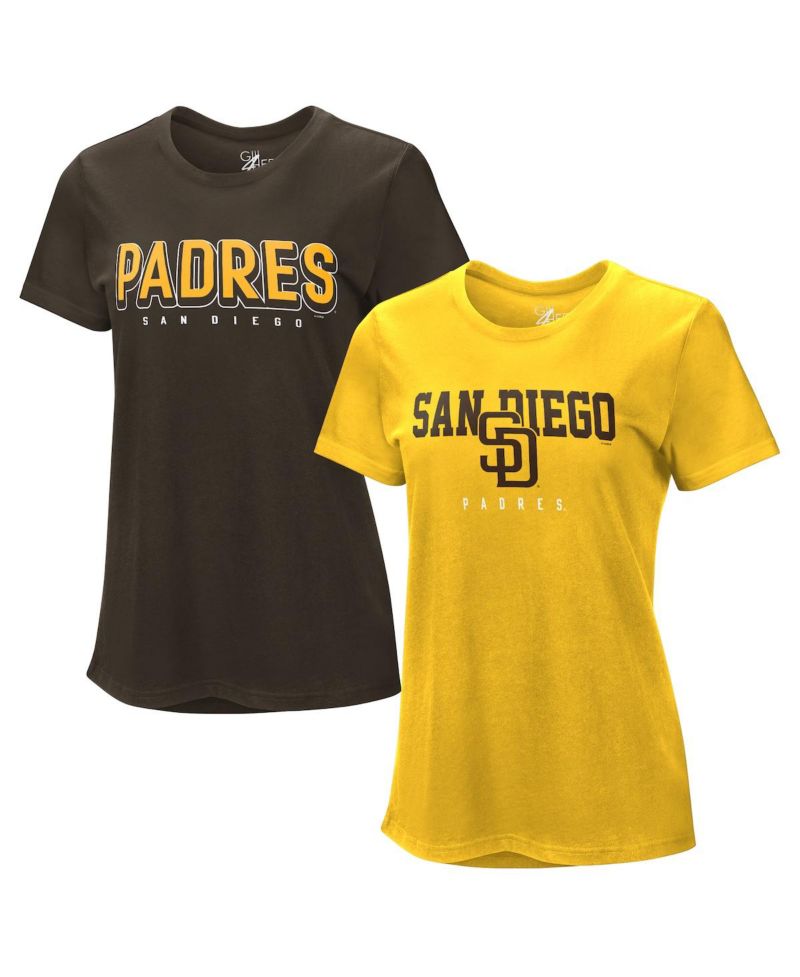 Women's 2- Pack Brown/Gold San Diego Padres T-Shirt