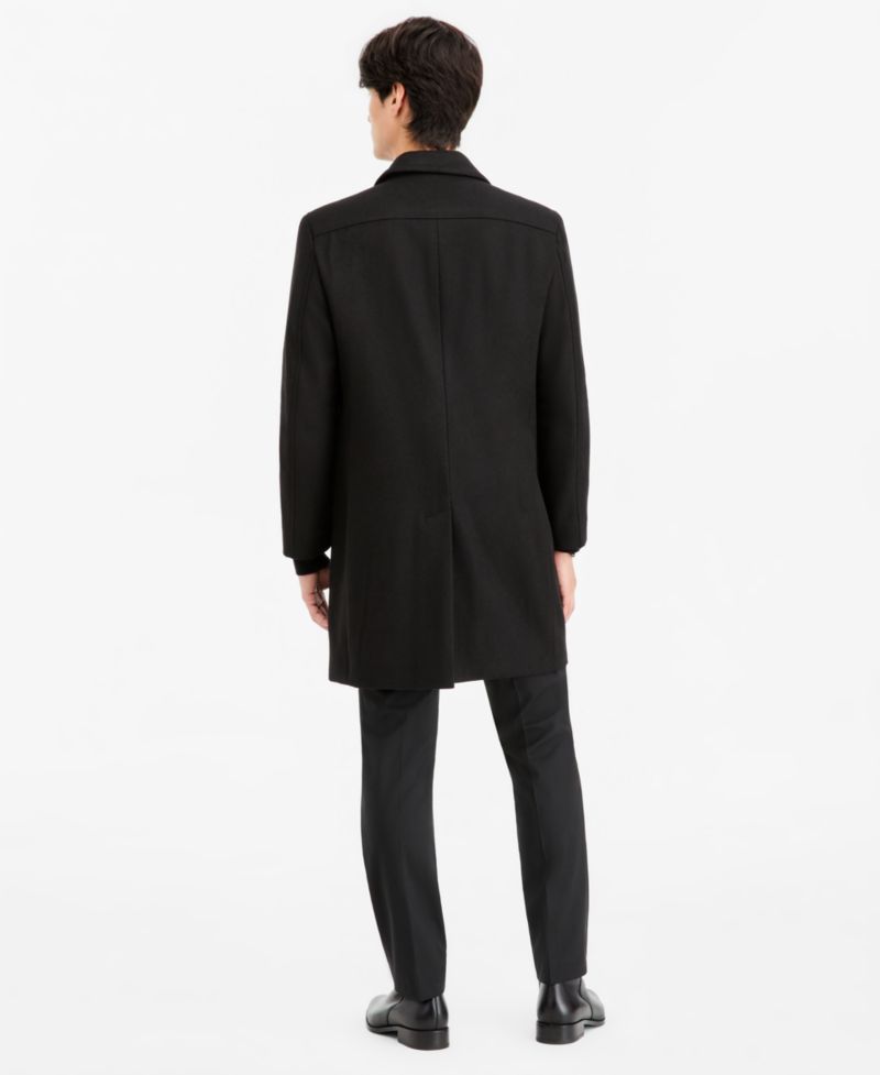Men's Classic-Fit Double Breasted Wool Overcoat