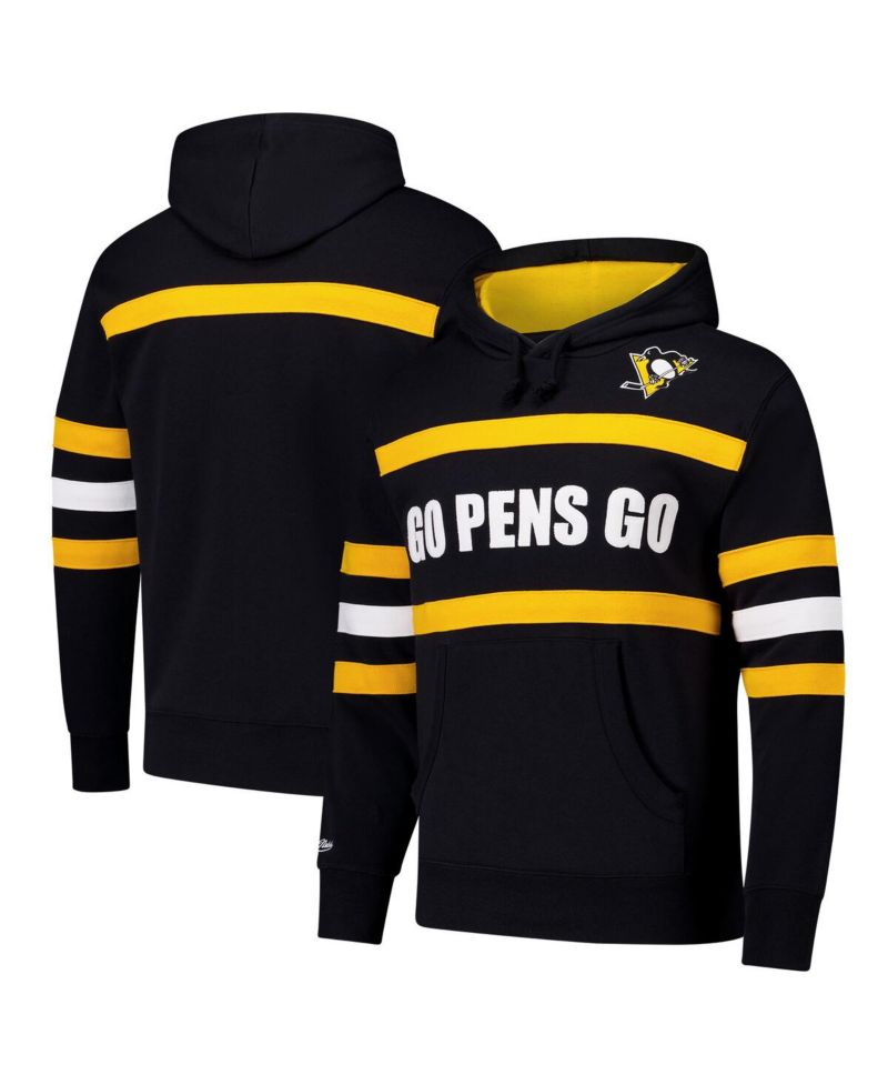 Men's Black Pittsburgh Penguins Head Coach Slogan Pullover Hoodie