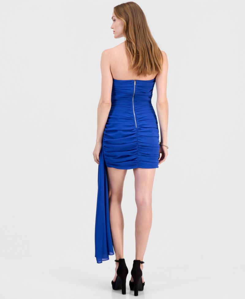 Mikaela Draped Strapless Mini Dress
