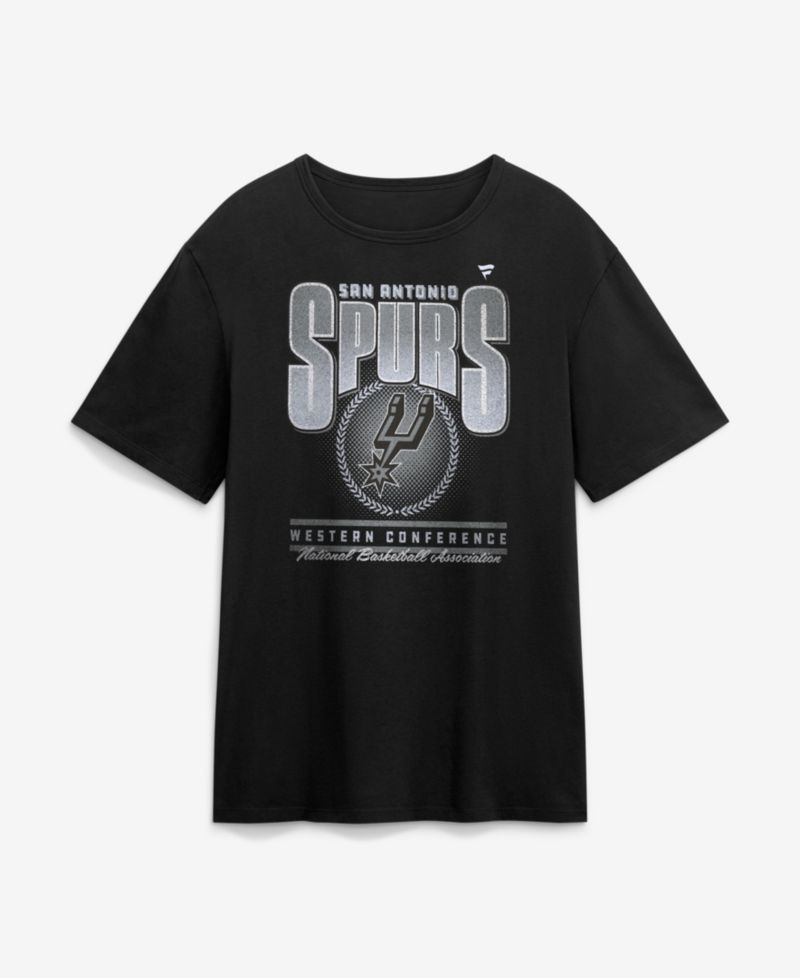 Men's Black San Antonio Spurs Oversized Graphics Swish T-Shirt