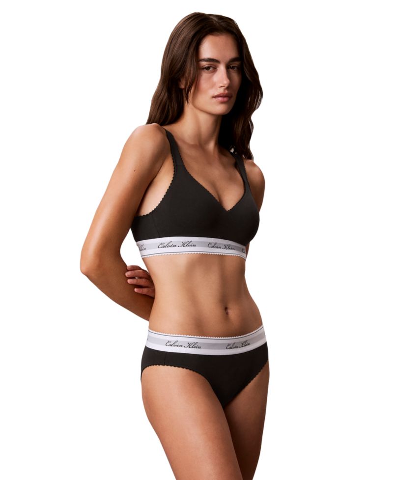 Icon Cotton-Modal Blend Script Bikini, QF9073